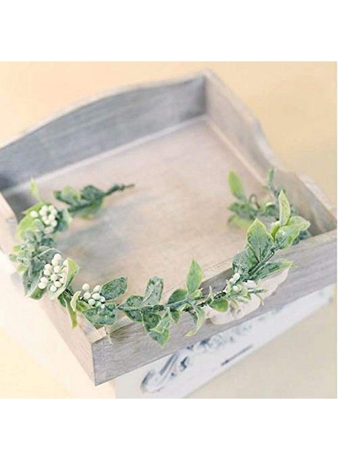 FIDDY898 Artificial Boho Headpiece Wedding Eucalyptus Crown For Photo Prop Style1 - Image 4