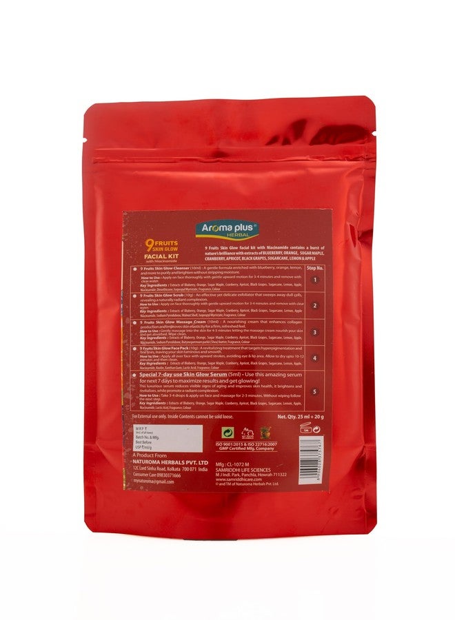 Aromaplus Herbal 9 Fruits Facial Kit - Revitalizing & Nourishing, 45ml - Image 3
