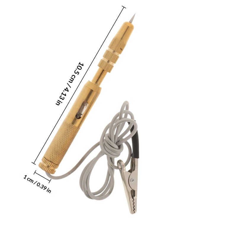 Vehicle Circuit Tester 6V 12V 24V with Brass Probe Extendable Wire Automotive Repair - Image 3