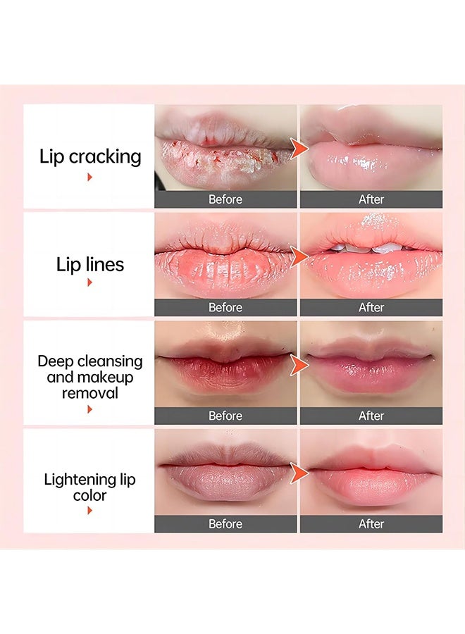 Mixiu 2 Pcs Magic Lip Lighten Scrub, Dark Black Lip Removal Exfoliation Pigmentation, Fade Dull Pink Lip Balm Brighten, Anti-Crack Moisturizing - Image 3