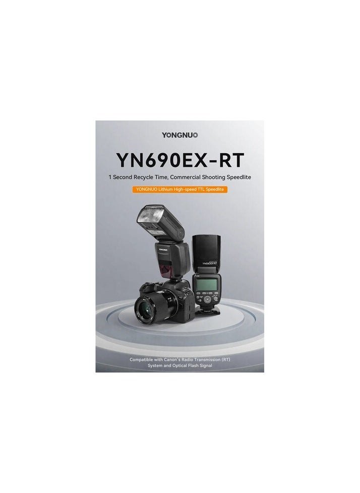 YONGNUO YONGNUO YN690EX‑RT GN60 TTL HSS Flash for Canon – 20–200mm Zoom, 2.4 GHz Radio & Optical Triggering, Li-Ion Battery, USB-C Fast Charging  - Image 3