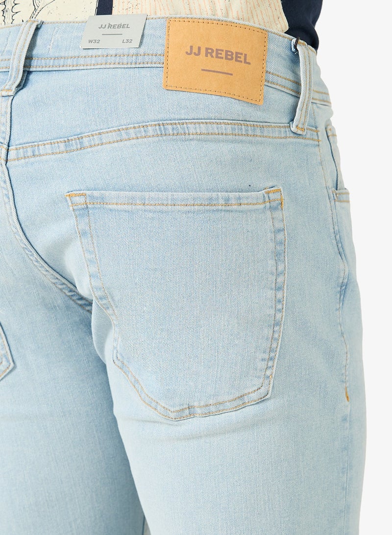 JJ Rebel Light Wash Slim Fit Jeans - Image 5