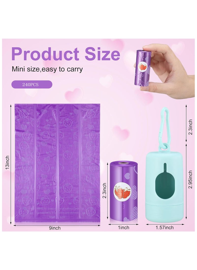 NNEWVANTE 16 Refill Rolls/240 Disposable Diaper Bags with Dispenser Scented Waste Baby Poop Bags Convenient and Quick Diaper Disposal  - Image 2