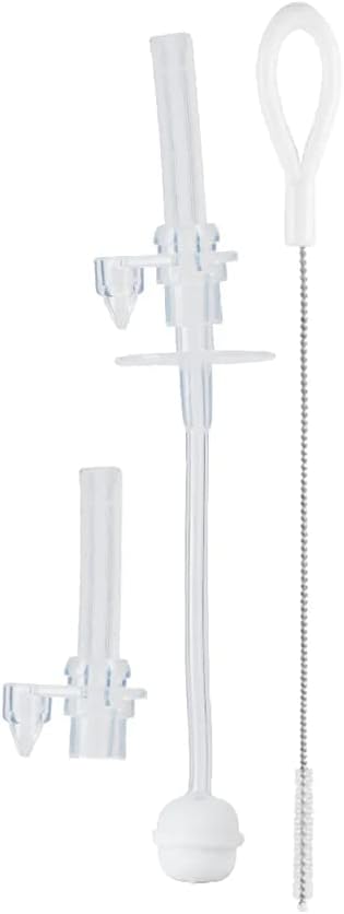 Evorie 360 Weighted Straw Replacement for 7 Oz Sippy Cup Includes Straw Cleaning Brush and Spare Nozzle Pack of 1 - Image 2