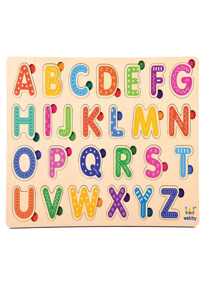 Webby Wooden Alphabets Montessori Educational Pre-School Puzzle Toy for 2+ Years Kid - Image 1