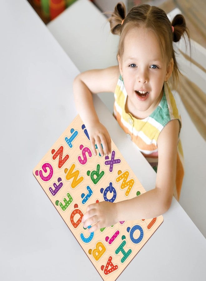 Webby Wooden Alphabets Montessori Educational Pre-School Puzzle Toy for 2+ Years Kid - Image 3