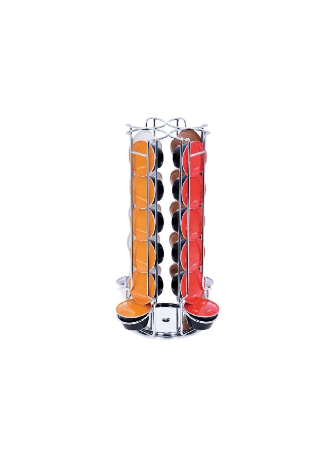 Bien Servi 24-Dolce Gusto Capsule Holding Capacity Rotating Holder Silver 32.2 x 15.6 x 15.8 cm CH-0137B - Image 1