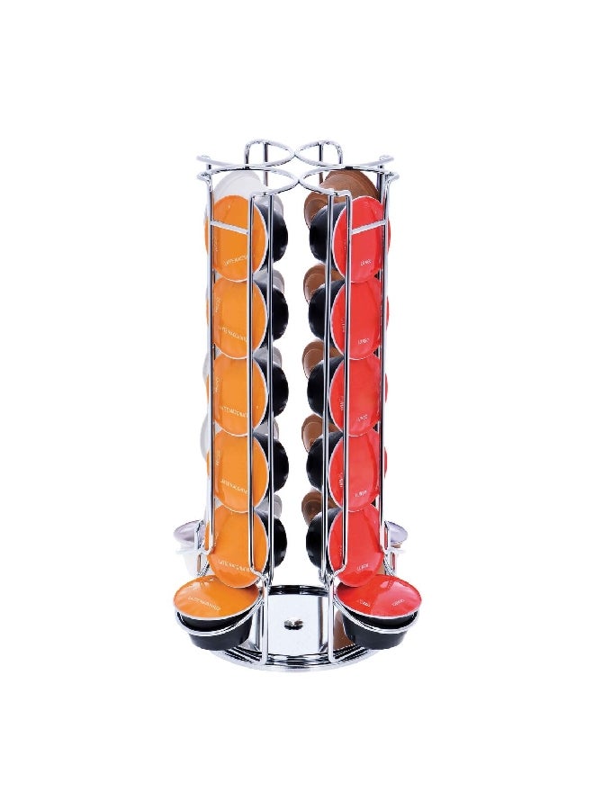 Bien Servi 24-Dolce Gusto Capsule Holding Capacity Rotating Holder Silver 32.2 x 15.6 x 15.8 cm CH-0137B - Image 2