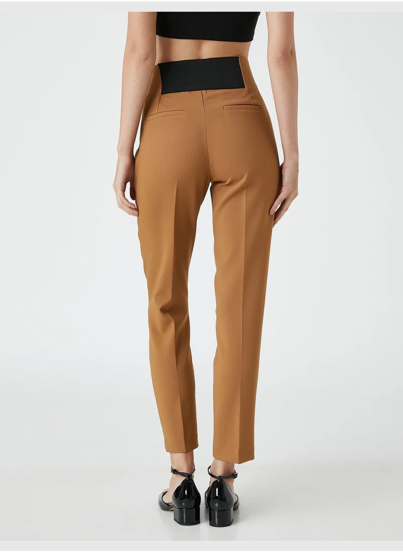 كوتون Slim Fit Ribbed Classic Trousers