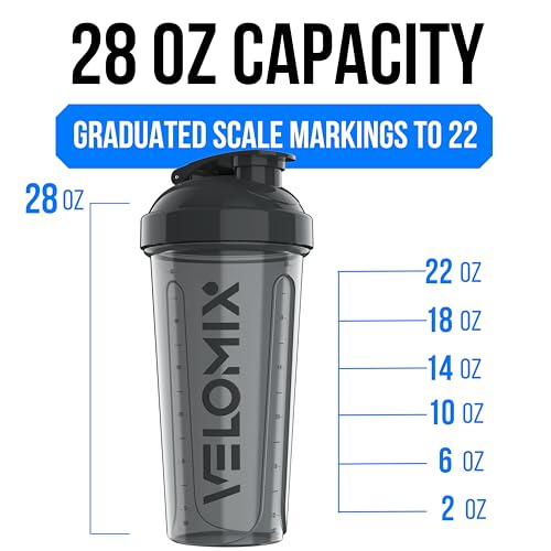 VELOMIX -4 PACK- 28 oz Protein Shaker Bottle for Protein Mixes - 4x Wire Whisk | Leak Proof Shaker Cups for Protein Shakes | Protein Shaker Bottle Pack | Protein Shake Cup (Burgundy Pack) - Image 4