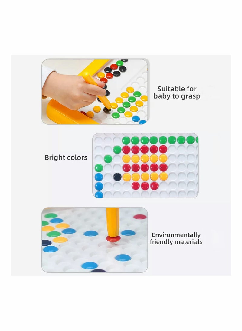 Zikra Drawing Board for Toddlers, Large Doodle Board with Pen and Beads, Dot Art, Educational Preschool Toy, Travel Toys for 3 4 5 6 Year Old Boys Girls (12.4"x12.4" ) - Image 2