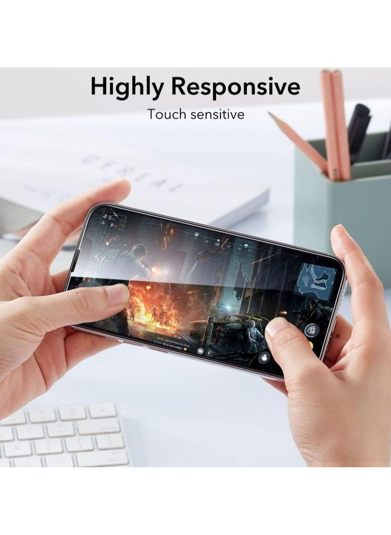 ESR - ESR Military-Grade Tempered Glass Screen Protector for iPhone 14 Max/13 Pro Max - 1 Pack, Scratch-Resistant, Impact-Resistant, Speaker Shield, HD Clarity, Smooth & Sensitive Touch, Full Coverage Protection - Image 1
