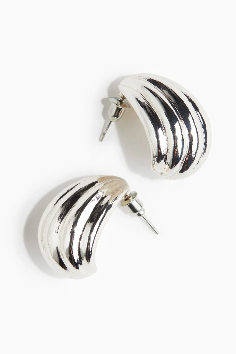 H&M Fluted Hoop Earrings