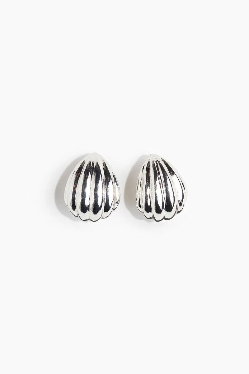 H&M Fluted Hoop Earrings