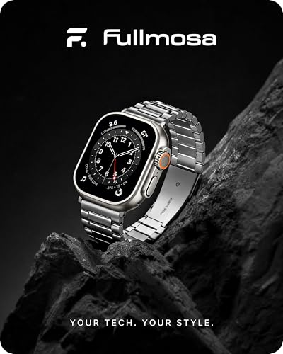 Fullmosa Metal Band Compatible with Apple Watch Bands Ultra3 2 1 49mm Stainless Steel Strap iWatch Band with Case for Apple Watch Silver - Image 3