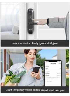 EZVIZ L2S Smart Fingerprint Lock - 4 Unlock Methods (Fingerprint, Password, Proximity Card, Mechanical Key), Up to 50 Users, Built-in Doorbell, Anti-Tamper Alarm, Temporary Access Codes, Real-Time Mobile Alerts, Zigbee 3.0 Connectivity, C-Grade Lock Cylinder, Emergency Power Supply, Supports Wooden & Iron Doors, Compatible with Doors 40-110mm Thick | CS-L2S-11FCP  - Image 3