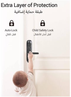 EZVIZ L2S Smart Fingerprint Lock - 4 Unlock Methods (Fingerprint, Password, Proximity Card, Mechanical Key), Up to 50 Users, Built-in Doorbell, Anti-Tamper Alarm, Temporary Access Codes, Real-Time Mobile Alerts, Zigbee 3.0 Connectivity, C-Grade Lock Cylinder, Emergency Power Supply, Supports Wooden & Iron Doors, Compatible with Doors 40-110mm Thick | CS-L2S-11FCP  - Image 4