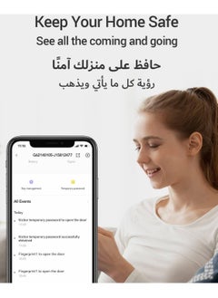 EZVIZ L2S Smart Fingerprint Lock - 4 Unlock Methods (Fingerprint, Password, Proximity Card, Mechanical Key), Up to 50 Users, Built-in Doorbell, Anti-Tamper Alarm, Temporary Access Codes, Real-Time Mobile Alerts, Zigbee 3.0 Connectivity, C-Grade Lock Cylinder, Emergency Power Supply, Supports Wooden & Iron Doors, Compatible with Doors 40-110mm Thick | CS-L2S-11FCP  - Image 5