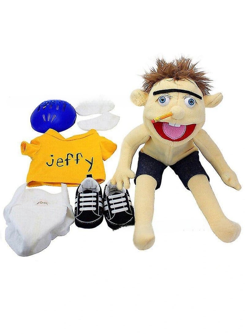 Jeffy Puppet Hand Puppet Funny Mouth Plush Toy 24 Inch Holiday Gift - Image 1