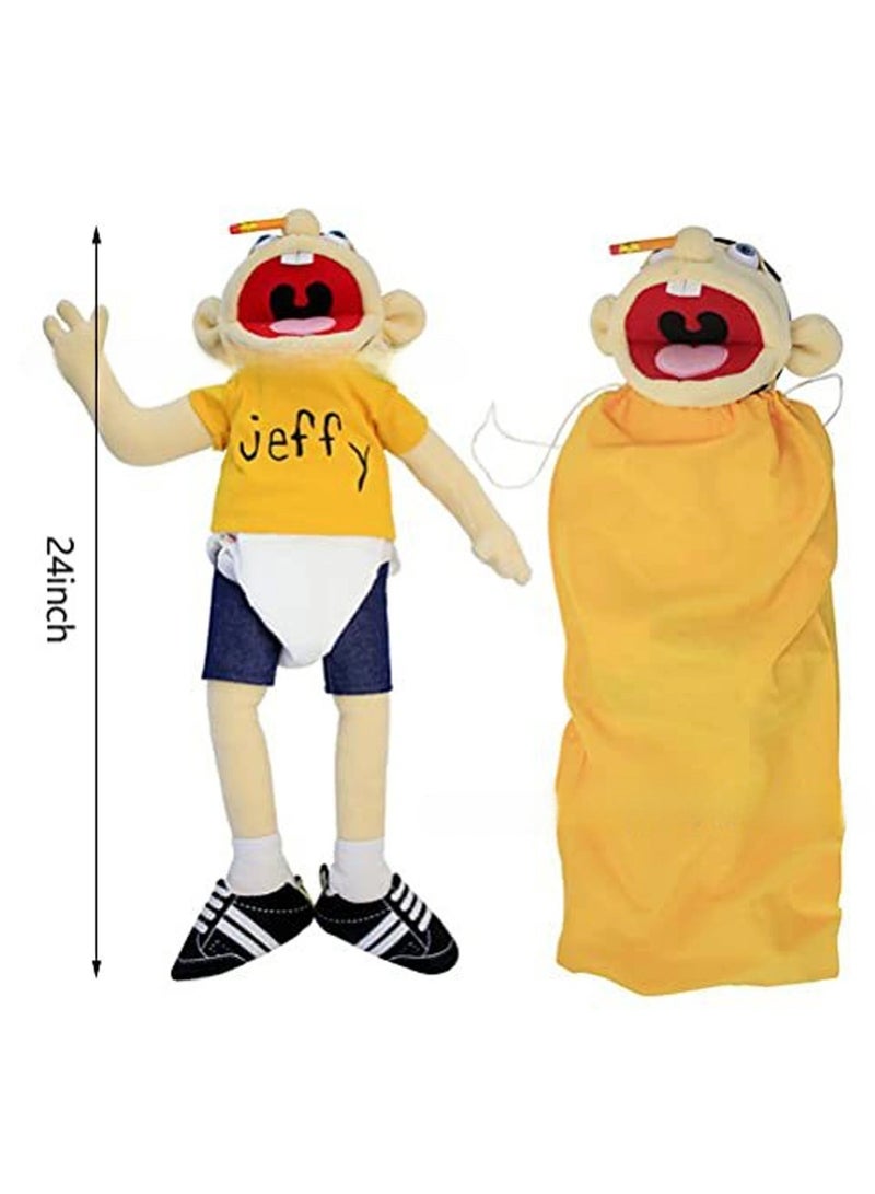 Jeffy Puppet Hand Puppet Funny Mouth Plush Toy 24 Inch Holiday Gift - Image 2