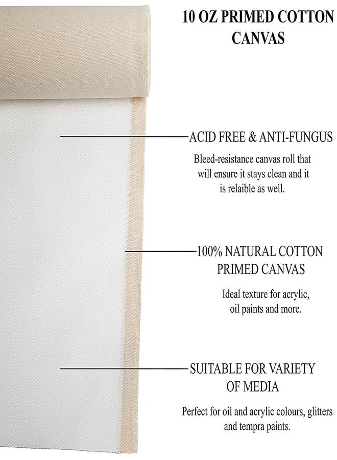 Eascan Art Painting Drawing and Sketch Accessories Primed Painting Canvas Roll 10 Oz (42" X 5 Mtrs_White) - Image 4