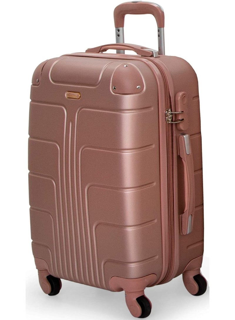 SENATOR Hard Case Travel Bag Cabin Luggage Trolley ABS Lightweight Suitcase with 4 Spinner Wheels A1012 Rose Gold  - Image 2