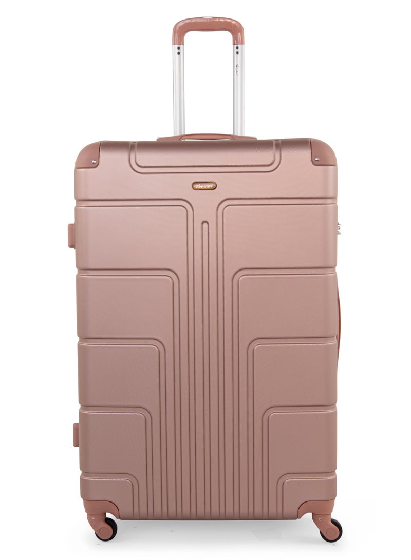 SENATOR Hard Case Travel Bag Cabin Luggage Trolley ABS Lightweight Suitcase with 4 Spinner Wheels A1012 Rose Gold  - Image 1