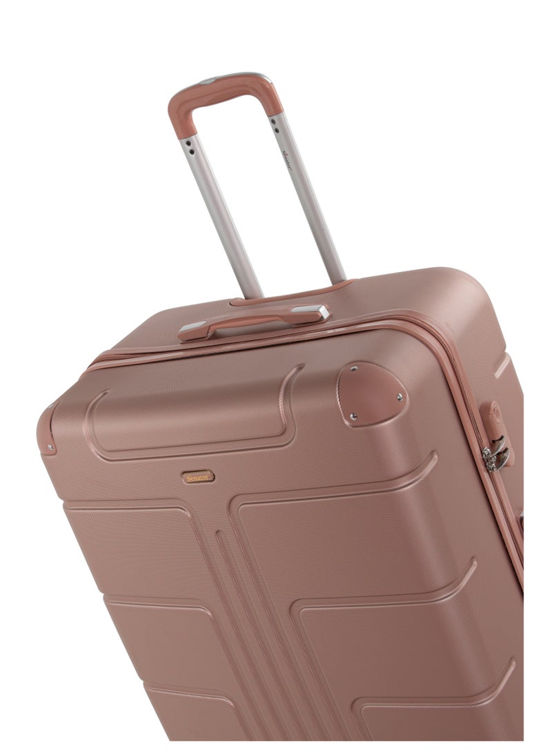SENATOR Hard Case Travel Bag Cabin Luggage Trolley ABS Lightweight Suitcase with 4 Spinner Wheels A1012 Rose Gold  - Image 4