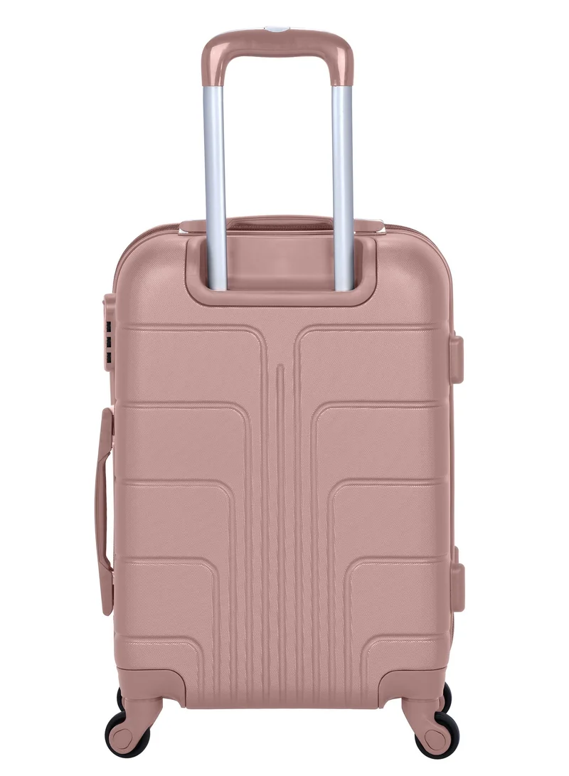 Senator Rose Gold Hard Case Travel Bag Cabin Luggage Trolley ABS Lightweight Suitcase with 4 Spinner Wheels A1012 Rose Gold  | Best Price UAE