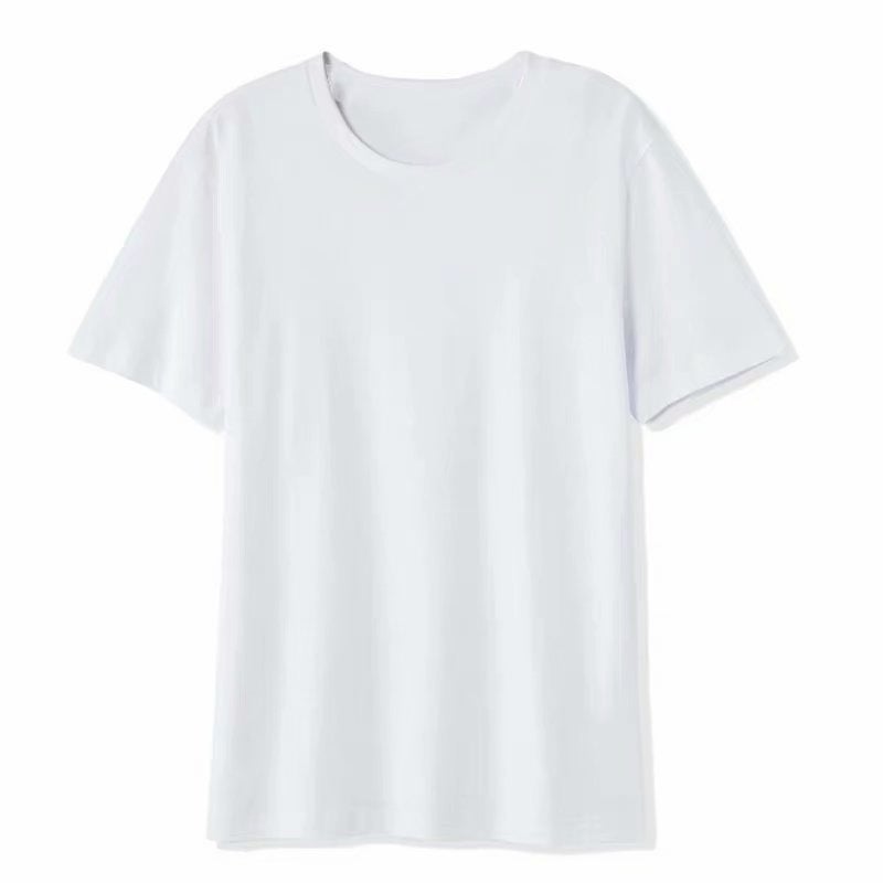 [Two-piece Pack] Cotton Summer Thin Short-sleeved T-shirt Men's All-match Solid Color Large Size Loose Round Neck Base Shirt T - Image 5