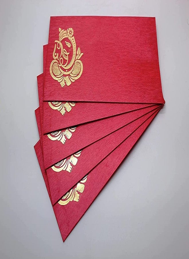 Peeplvalue Premium Golden Ganpati design 50 Pcs Designer Money gift Envelope, Shagun Lifafa -Multicolor - Image 2
