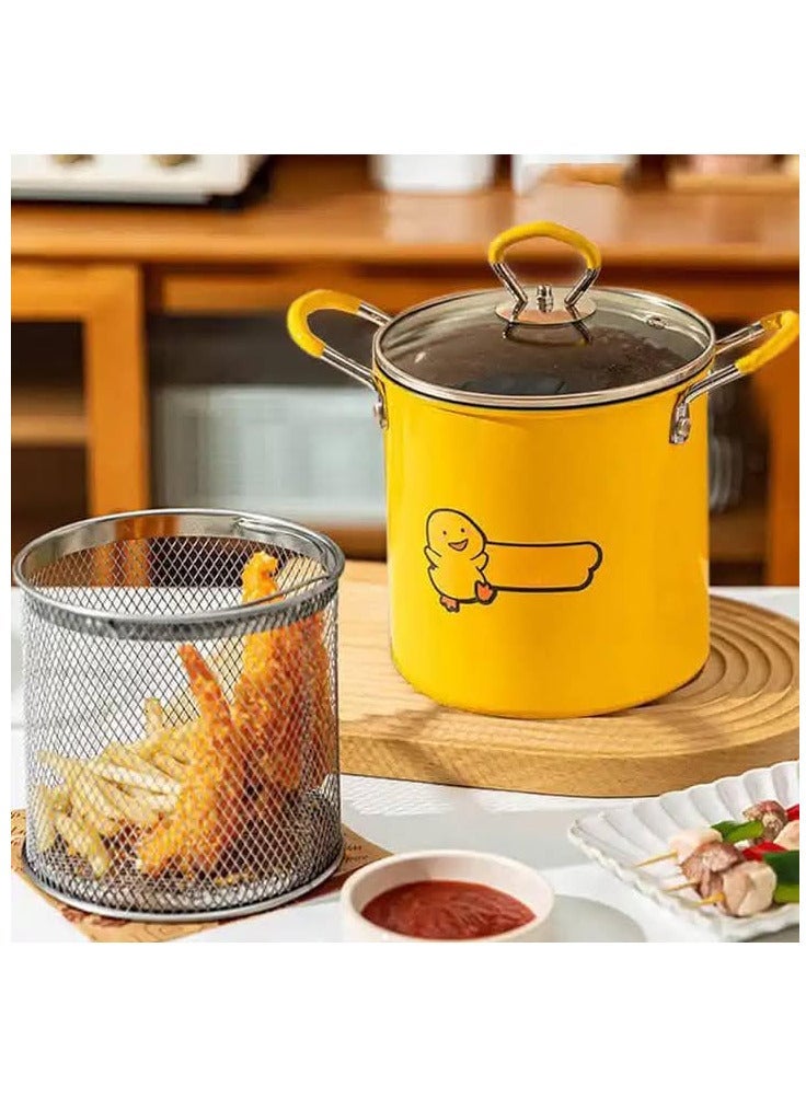 Batout fryer, 3-liter roasting pot with basket and glass lid - Image 1