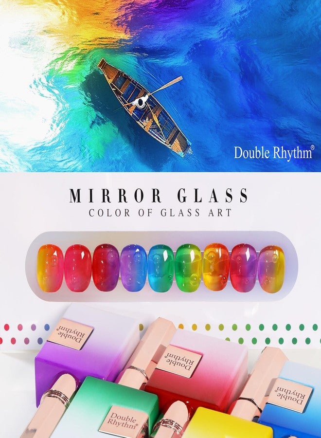 Double Rhythm 6 Pcs 15 ML Gel Polish Set Same Color Same Bottle Soak Off Gel Polish Kit Nail Art Manicure Salon DIY at Home for Women (Jelly Yellow Pink Red Purple Blue-T6-25) - Image 4