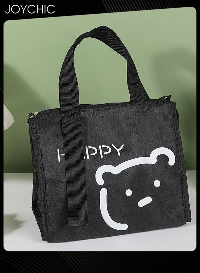 Joychic Colorful Aluminum Foil Heat Preservation Lunch Bag Water and Oil Proof Food Insulation Bag with Handle Strap for School Office Work Travel Outdoor - Image 1