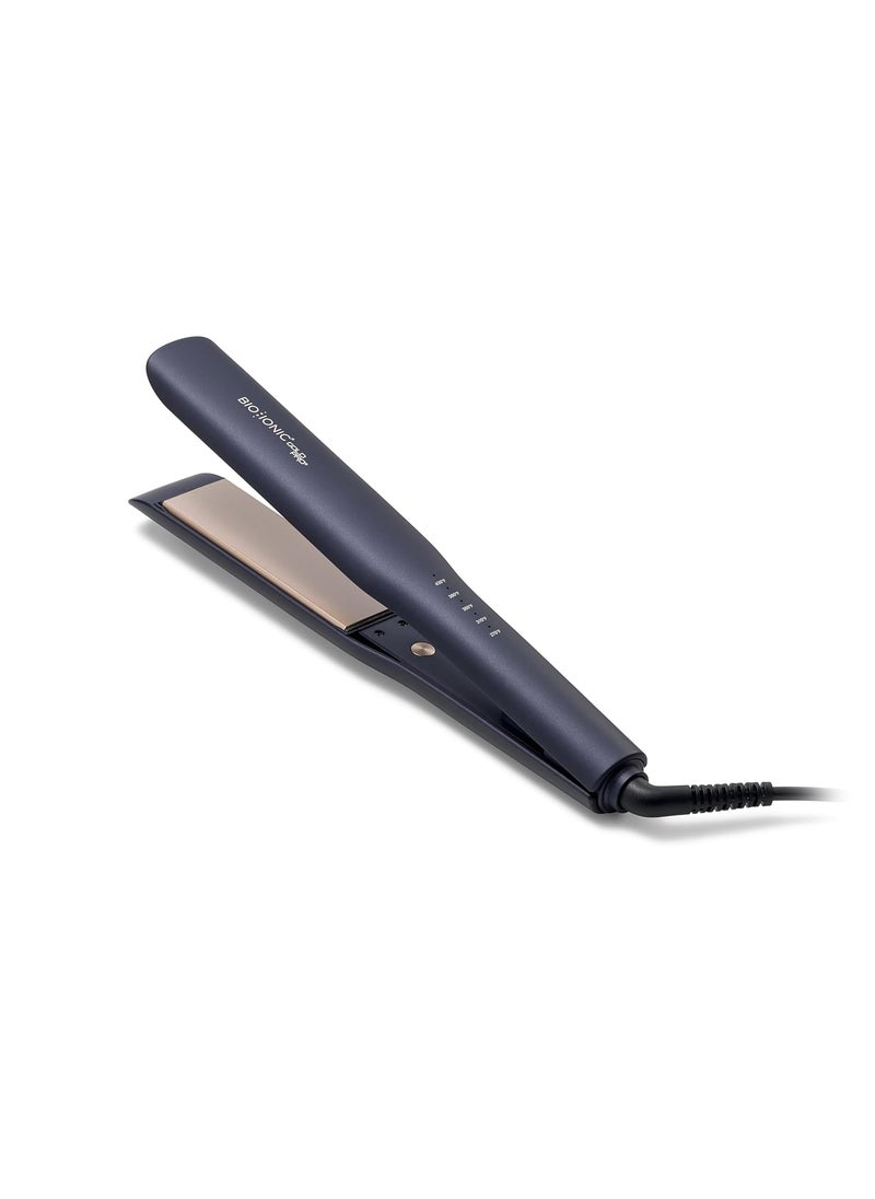 BIO IONIC - Bio Ionic GoldPro Hair Straightener, Blue, Moisturizing Heat Technology & 24K Gold MX, Hair Straightening Iron for Sleek Styles & Flat Iron Curls, 40% Longer Plates, Adjustable Heat - Image 1