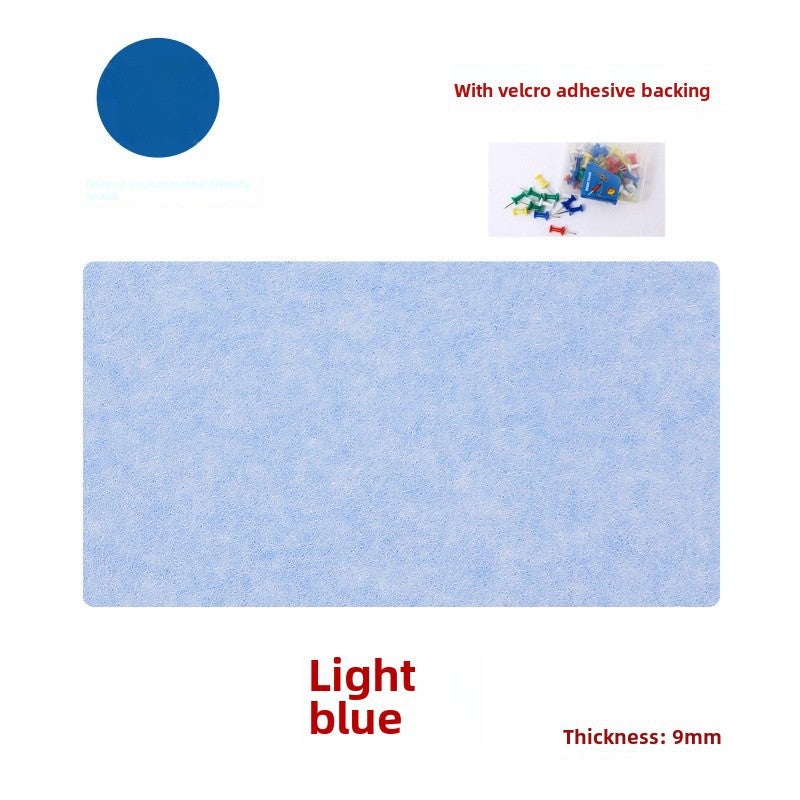 Colorful Felt Board Wall Stickers for Kindergarten Light Blue 