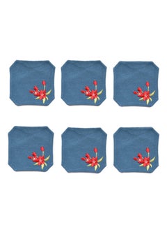 Y&D Chinese Style Cotton Linen Retro Water Absorbing Double Layer Thickened Cup Holder Fabric Embroidered Tea Cup Pad Fabric Art Cup Pad  - Image 1