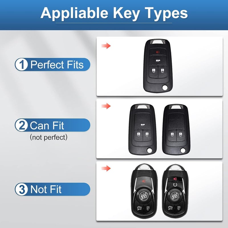7Cylinder Soft TPU Key Fob Cover with Keychain for Chevrolet Models - Image 2