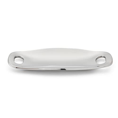 nambe Handled Serving Tray | 14'' Extra Large Platter with Handles | Oven Safe Metal Alloy Tray | Party Serving Plates for Cupcakes, Fruits, Side Dishes, Dessert, Meat (Silver) - Image 1