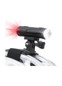 Bike Helmet Light 2 in 1, Rechargeable Cycling with Bracket and Warning Lights, Waterproof 360° Bicycle Front Rear Lights for Night, Road, Mountain Dirt Riding