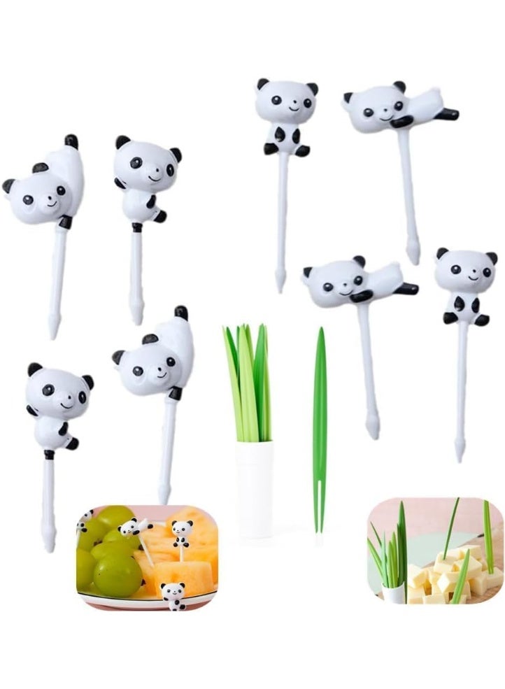 مجموعة أدوات تناول الطعام بينتو، 24 قطعة من أدوات تناول الطعام على شكل حيوانات وفواكه، أدوات تناول الطعام بينتو، أدوات تناول الطعام الصغيرة على شكل حيوانات كرتونية، شوكات بينتو للغداء للأطفال - Image 1