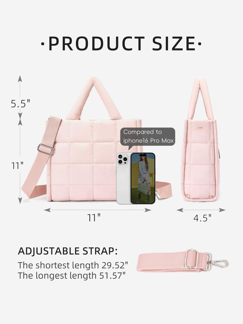 WESTBRONCO Puffer Crossbody Bags for Women, Quilted Purses, Lightweight Shoulder Bag Puffy Bag Nylon Handbags for Travel - Image 3