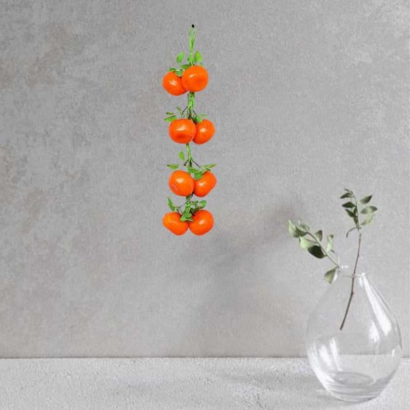 SINGAA سلاسل الفواكه الاصطناعية | سلسلة الفواكه | للمنزل، المكتب، الحديقة، المتاجر، تعليق على الجدران، الاستقبال، التصوير وديكور الفعاليات - 60 سم (متعدد الألوان) (برتقال)  - Image 5