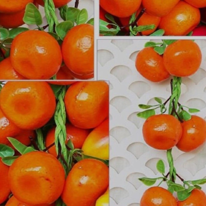 SINGAA سلاسل الفواكه الاصطناعية | سلسلة الفواكه | للمنزل، المكتب، الحديقة، المتاجر، تعليق على الجدران، الاستقبال، التصوير وديكور الفعاليات - 60 سم (متعدد الألوان) (برتقال)  - Image 3