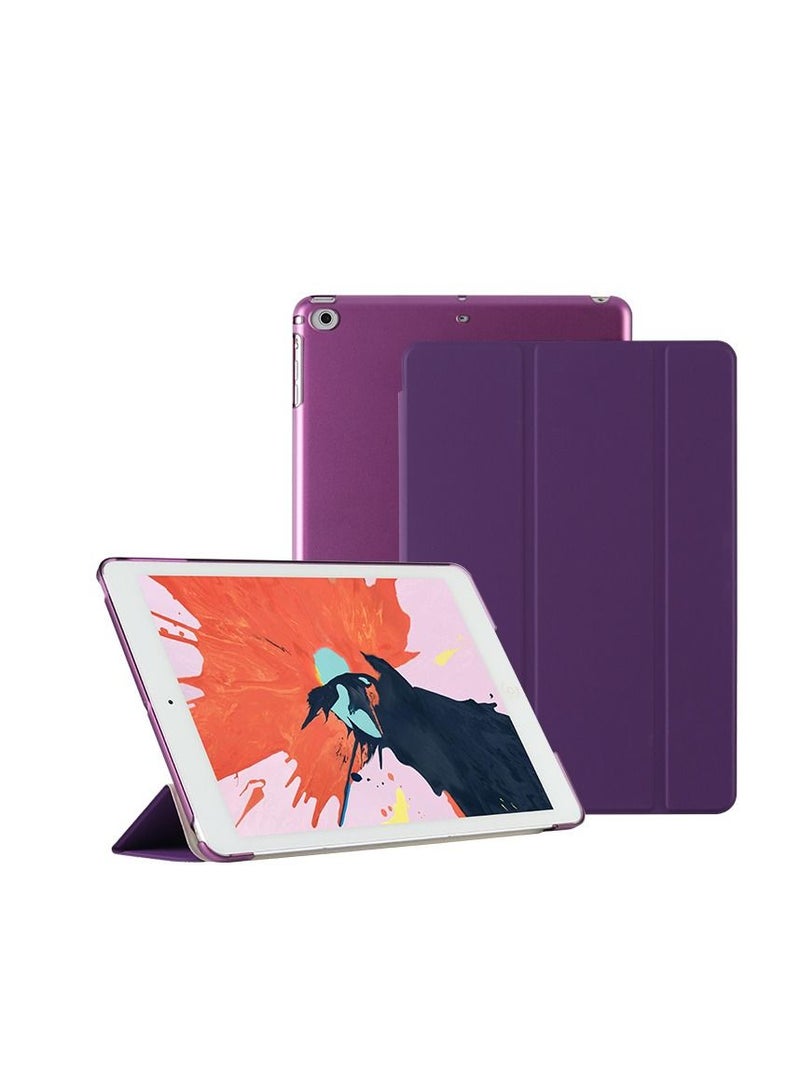 Loquat Purple iPad Three Fold Intelligent Sleep Hard Shell