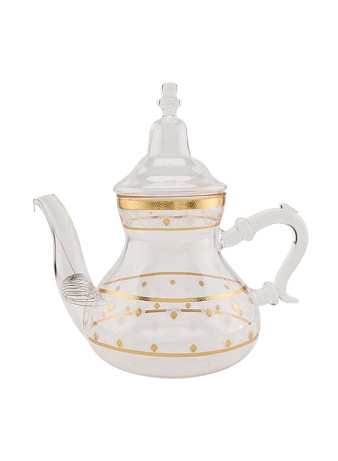 جوزيل طقم إبريق زجاجي مكون من 10 قطع شفاف/ذهبي، يخدم 6 أشخاص - Image 2