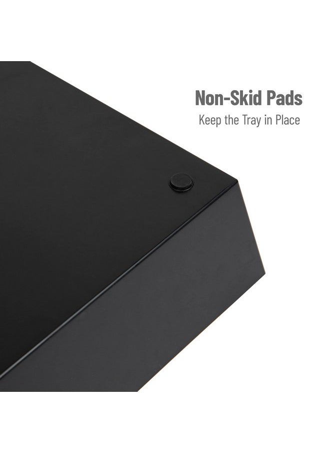 Mind Reader Mind Reader Snack Tray, Countertop Organizer, Snack Tray, Pantry, Breakroom, Kitchen, 24" L x 12" W x 3.25" H, Black  - Image 4