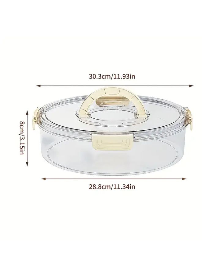 Milky White Airtight Leak Proof Round Food Storage Container with Lid - Image 4