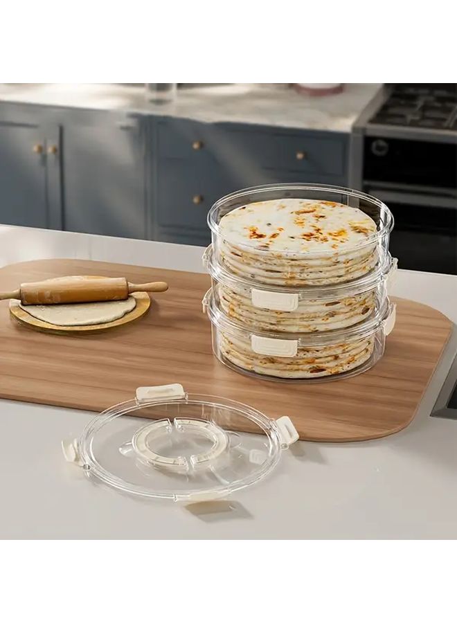 Milky White Airtight Leak Proof Round Food Storage Container with Lid - Image 1