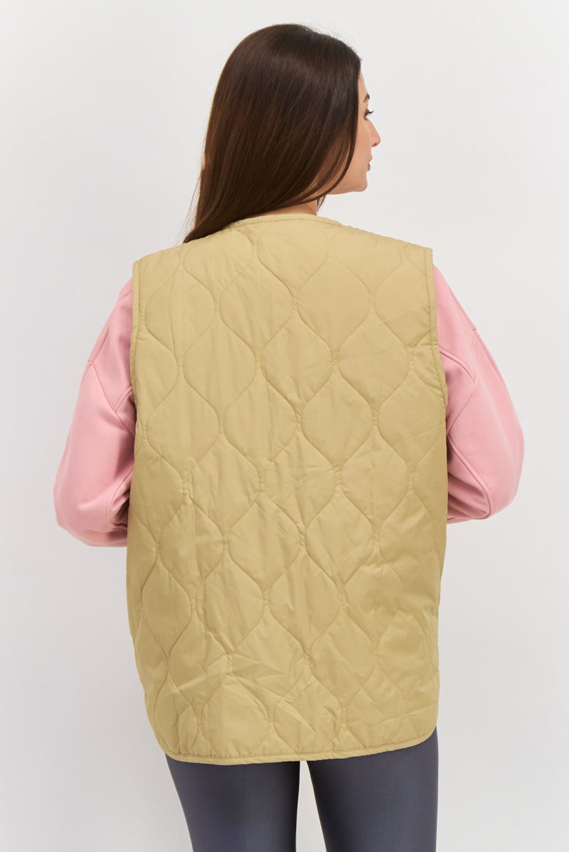 Adidas Originals x Parley Women Sportswear Fit Outdoor Vest Jacket, Beige - Image 3